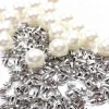 faux machine attaching white abs plastic decoration pearl loose pearls no holes in bulk