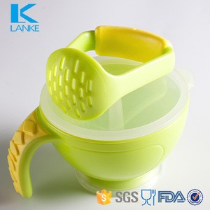 FDA Approval Food Grade Silicone Suction Baby Mash and Serve Feeding Bowl