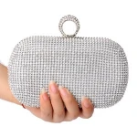 Finger Ring Diamonds Women Evening Bags Female Rhinestones Handbags Lady's Chain Shoulder Purse/Evening Bag