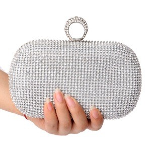 Finger Ring Diamonds Women Evening Bags Female Rhinestones Handbags Lady&#39;s Chain Shoulder Purse/Evening Bag