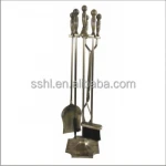Fireplace tool set, Antique Brass Finished fireplace tool manufacturer
