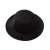 Import Flat Brim Sombreros Womens Lady Imitate Wool Felt Fedora Hats with Faux Leather Ribbon from China