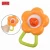 Import Flower shape bright color plastic hand baby toy ring rattle from China