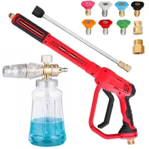 Foam Cannon High Pressure Washer Gun with Replacement Wand Extension