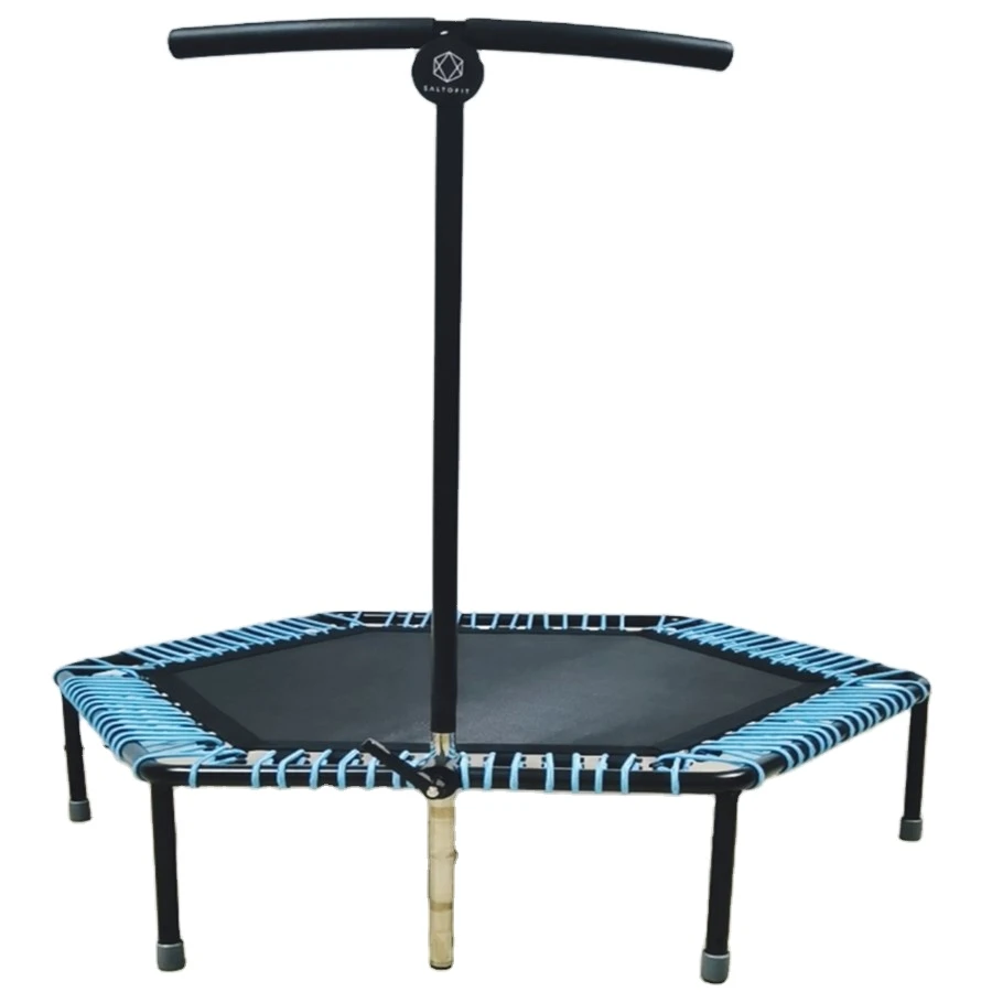 Foldable Mini Hexagonal Children home use Bungee Jumping Fitness trampoline  for sale