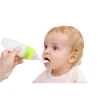 Food Grade Silicone Baby  Bottle With Spoon For Supplementary Food Feeding