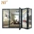 Import Foshan NF exterior black accordion bi folding doors with double glazing from China