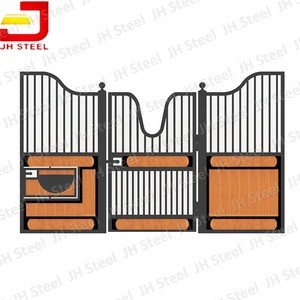 Free Standing Wood High Quality Customized Horse Stable Roof Front Door