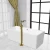Import Freestanding two-handle clawfoot bathtub faucet  Brass clawfoot free standing bath shower faucet from China