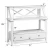 Import french stye modern white wood small Corner console table with drawers and storage shelf from China