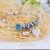 Import Friendship  charm epearl heart  stainless steel gemstone women jewelry bracelets bangles from China