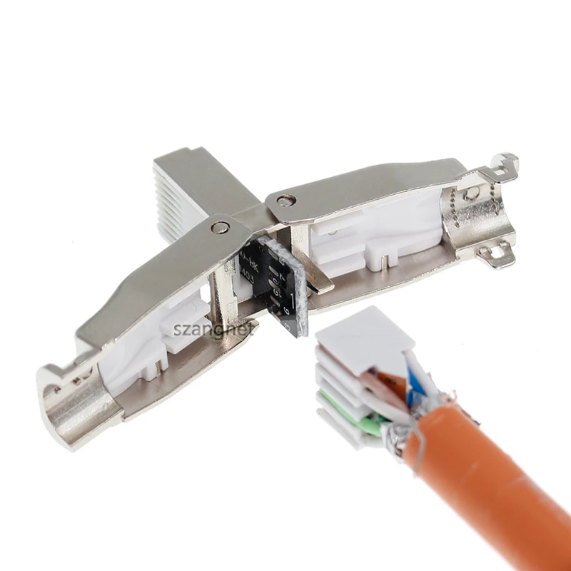 FTP Tool-Less RJ45 Plug Connector Cat6a Shielded RJ45 Toolless Plug
