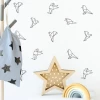 Funlife PA087 Simple black&white series Wall Decoration Decals Kids Room  Self-adhesive Wall Stickers