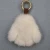 Import Fur products rabbit pendant mink fur car keychain animal fur keyring from China