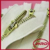 garment accessories brass teeth metal zipper
