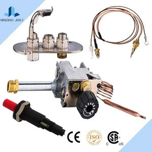 Gas valve with piezo ignition for outdoor heaters