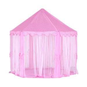 Girls Princess Kids Child Castle Large Play Tents With Star Lights