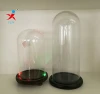 Glass dome with wood base for small crafts decoration