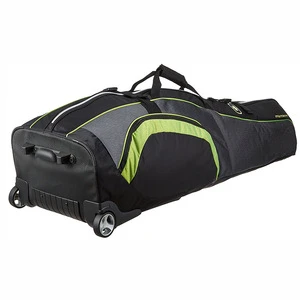 Golf Bag Travel Cover with Built-in Wheels Heavy Duty Protective Fabric Padded Top Club Head Coverage