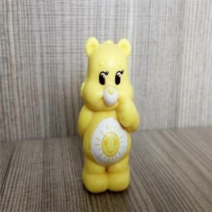 good quality 3D plastic mini animal model toys plastic cute bear figure toys