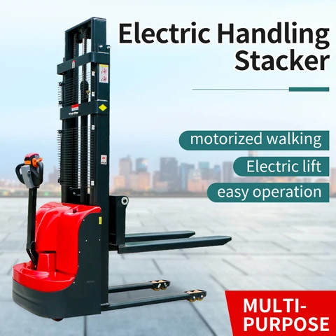 Buy Good Quality Lifting 1 Ton 2m Electric Hand Stacker Pallet Stacker ...