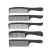 Import Hair salon black carbon fiber hair trim comb static free and heat resistant hairdressing pin tail comb from China