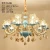 Import Hand Painted Ceramics With Gold European Style Crystal Chandelier Living Room Lamp Romantic French Restaurant Lights from China