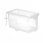 Handle Style Freezer Bins Refrigerator Organizer Stackable Food Storage Containers BPA Free Drawer Organizers for Refrigerator