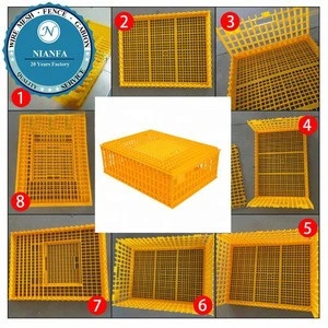 Hdpe Plastic Chicken Transport Box/live chicken plastic poultry transport box coop cages(Guangzhou Factory)
