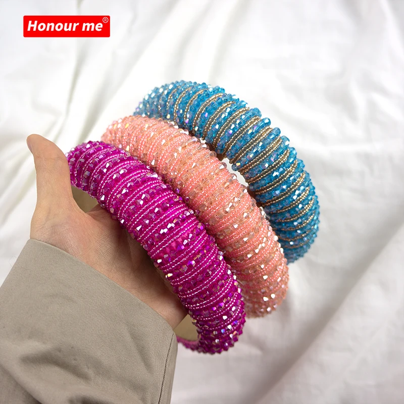headband women  2021 wholesale Bling hairbands Crystal designer hairband Luxurious Diamond Head band Rhinestone headband