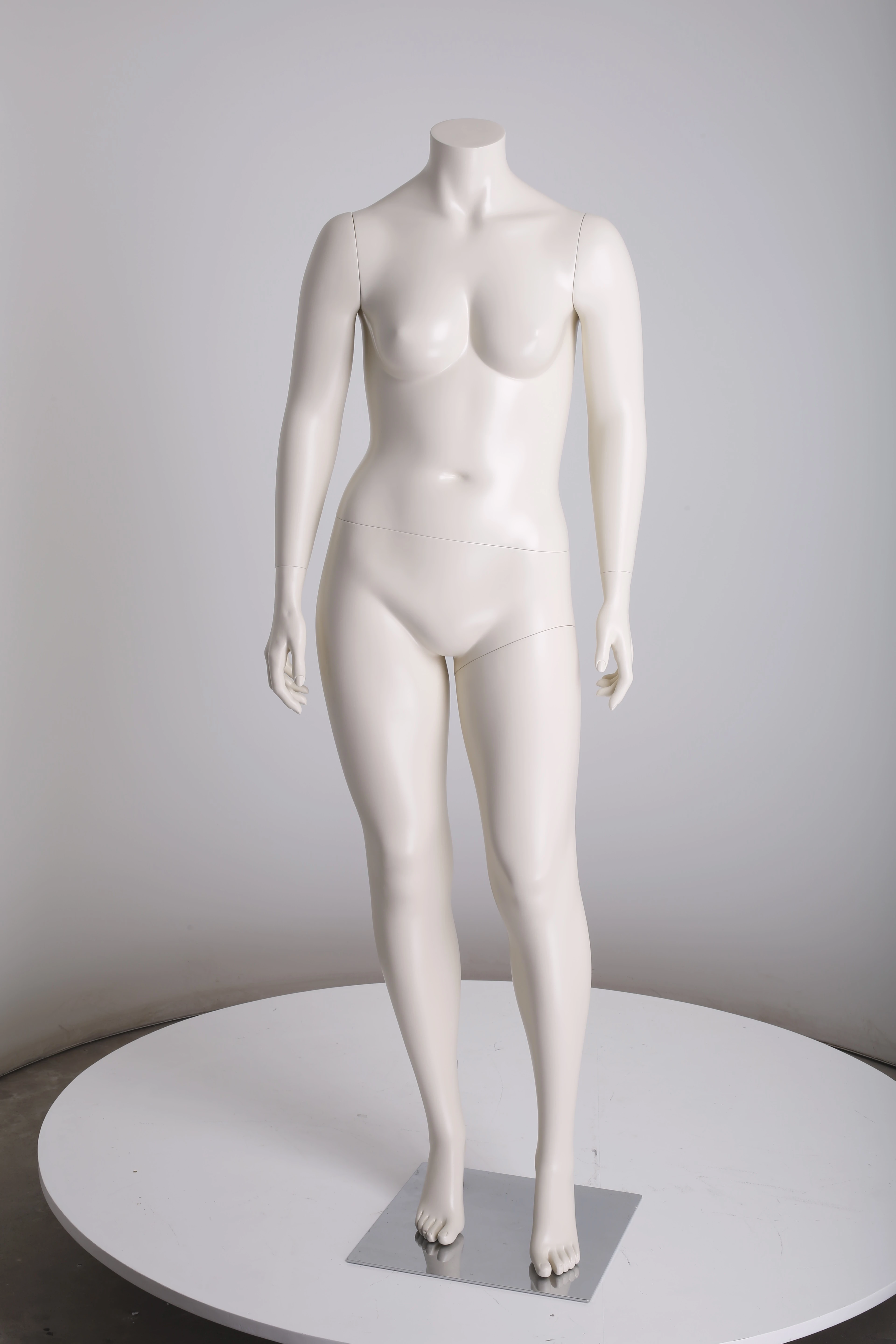Headless woman mannequin glossy white mannequin with no head