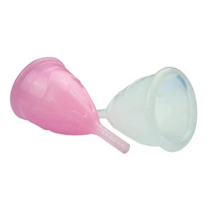 Healthy reusable women medical grade silicone menstrual cups for lady