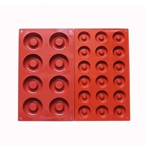 Heat Resistant from -40 to 445F easy removal of baked goods Two Different Size Set of 2 Silicone Mold for Chocolate Donut