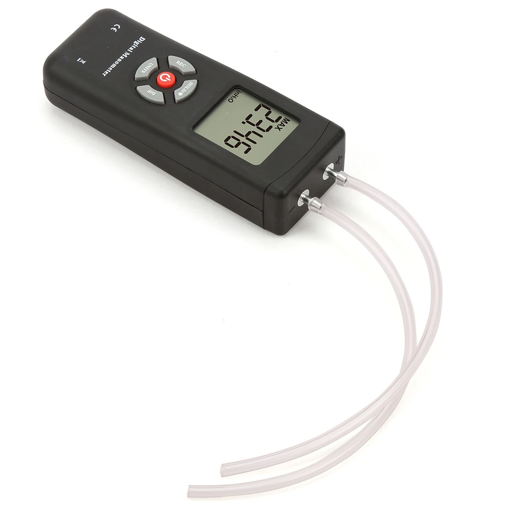 High accuracy Digital Manometer -2Psi to +2Psi Air Pressure Meter and Differential Pressure Gauge HVAC Gas Pressure TL-100