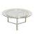 Import High Fashional Living Room Furniture Super White Glass Top Stainless Steel Coffee Table Modern from China