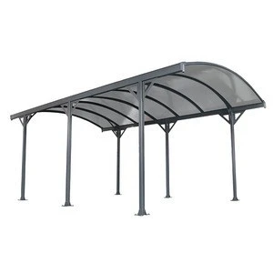 high quality 16*10FT multifunctional car parking shed garage carport with Polycarbonate sheet Roofing