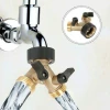 High quality adjustable brass garden hose Splitter tap connector 2 Way Y Valve Garden Hose Connector