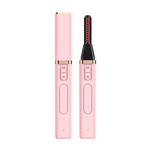 High quality custom design usb rechargeable pink heated mini electric eyelash curler