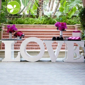 High Quality Custom Love Letter Wood Wedding Table