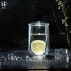 High quality health shaped double wall home goods drinking glass