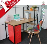 High Quality Home Used Simple Office Desk With Bookshelf
