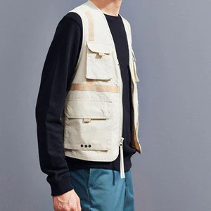 High Quality Hot Sale Wholesale Multi Pocket Vest Custom Cheap Waistcoat For Men