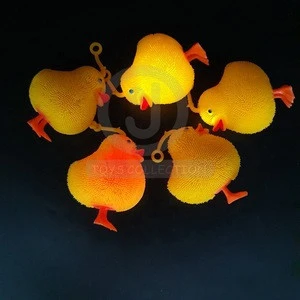 High Quality Kids TPR Squishy Rubber Stand Up Led Chicken Light Up Toys