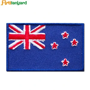 High quality machine woven military flag patches embroidery