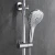High Quality Sanitary Ware Brass Material Silvery Bath Taps Shower Faucet Set For Bathroom