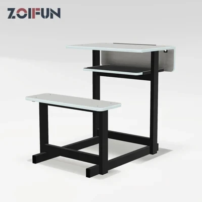 High Quality Warranty Classroom Table and Chair Plywood Chipboard MDF Metal Steel School Furniture Set