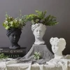 Home &amp; Garden Venus Head shape Decorative indoor Cement Made Succulent Plant flower pots &amp; planters