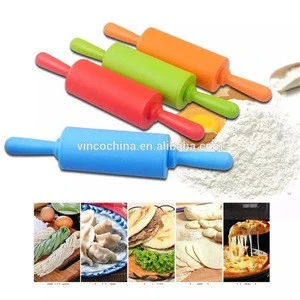 Home Baking Cake Flour Paste Dough 5 Inch Silicone Rolling Pin For Kitchen
