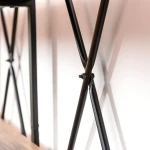 Home decor display office furniture double wide 5-Tier Open Bookcase Vintage Industrial wooden metal Large Book Shelves