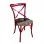 Import Home Decor Furniture Indian Classic Elegant Furniture Red Color x cross back dining chair cafe Decorated Wood dining chairs from India
